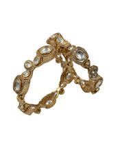 Rukmani Rose Gold Kundan Polki Bangles By Gehna Shop